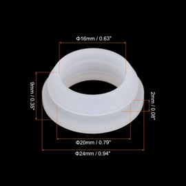 QUARKZMAN Pack of 4 Snap Rubber Grommet Hole Connector Mounting Diameter 20 mm ID 16 mm H 9 mm Narrow Groove Width 2 mm Seal Anti-Scratch for Electric Box Cable Pipes Transparent