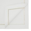 SARO LIFESTYLE Hadleigh Collection Laser-Cut Hemstitch Table Runner, 14" x