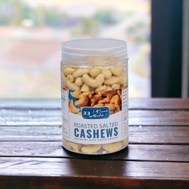 J J Crunch & Munch Whole Cashews Roasted and Salted Kosher Snack Food | Healthy Source of Protein, Vitamin & Mineral Nutritional Content | Gourmet Quality Vegan Cashew Nut 180gm