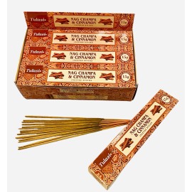 Tulasi Nag Champa Delights  Incense Sticks (12 Units  168  Sticks/Box) - Nag Champa Cinnamon