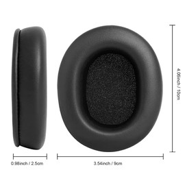 Replacement MDR-7506 Earpads for SONY MDR-V6 MDR V7 CD900ST MDR7506 Headphone, A Pair of Protein Leather & Memory Foam Earmuffs Cushions Ear Cups Cover Repair Parts, Black