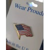 Made in the USA AMERICAN FLAG PIN GOLD RED WHITE
