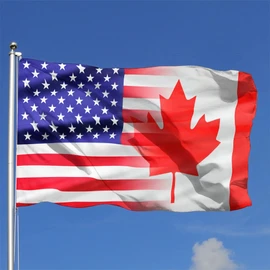 JAIARA USA Canada Friendship Flag 4x6 Ft and Garden Flags 12x18 Outdoor Decorations Banner Friendly Flags, Home Lndoor Party Vivid Color and Double Sided Print