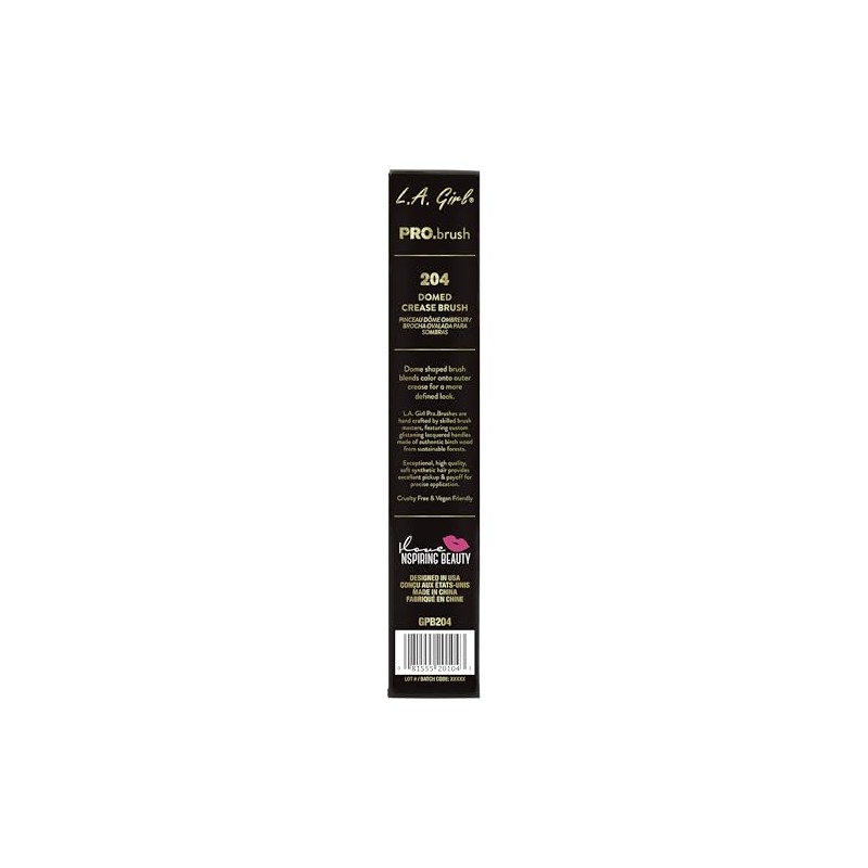 L.A. Girl Pro Cosmetic Brush, Domed Crease, 1 Pound