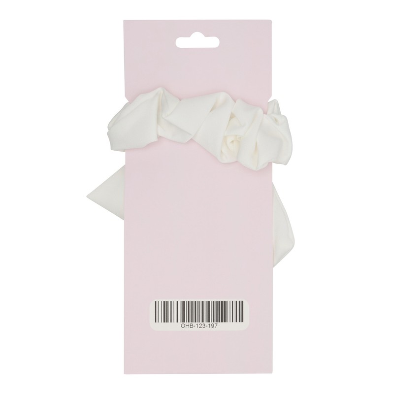 Oz Essentials Hair Bow Scrunchies - White