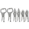 Set of 6 Long Grip Pliers Welding Pliers Locking Pliers