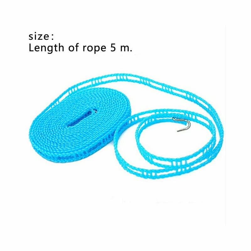 Portable 5m Travel Clothes Line Washing Rope Non Slip Airer