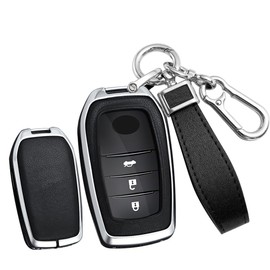 [TECART] Toyota Exclusive Key Case, Key Holder, Key Bag, Key Cover, Key Ring, Keychain, Compatible with Toyota Land Cruiser Harrier 80 Series, MXUA80, GUN125, etc. Smart Key Case, Full Protection,