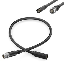 VHBW 720074-1 AS EC QDE Ethernet Adapter Cable for Humminbird Fish Finders: Helix 8, 9, 10, 12, 15 & 7 G2N, G3N, G4N Models, 5-Pin to 8-Pin, Black, 1.6ft
