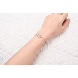 WOVEE Guardian Angel Bracelet Sterling Silver 925 Angel Communion Gifts Christening Gifts for Girls Children Women, Sterling Silver