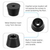 sourcing map Rubber Feet Bumper Pad Diameter 27 x 21