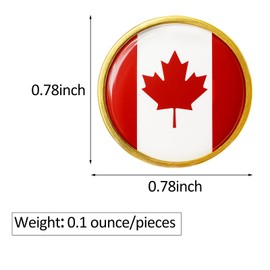 25/50/100 pieces small Round Canada Flag lapel pins Badge bulk (25)