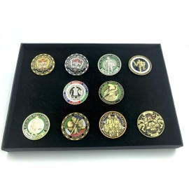 Set of 10 Collection Put the Full Armor of God Mason Mason Cosplay Metal Pin Badge Brooch in Gift Box, Aluminium