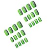 IMSOHOT Medium Press on Nails Square Fake Nails Green Matte