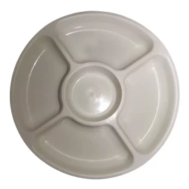 Boris 8 Botaneros Dip Redondos De Plástico 5 Cavidades Salsero