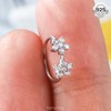 Melighting 20G Flower Nose Hoop Ring 925 Sterling Silver Nose