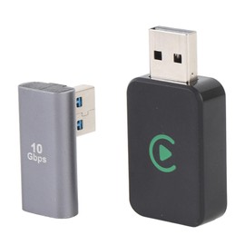 Wireless CarPlay Adapter 2025 Upgrade, 2 in 1 CarPlay & Android Auto Adapter Dongle, Convert Wired to Wireless, USB Plug and Play, No Delay, Compatible iOS Android