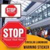 10pcs Stop Wall Sticker Safety Distance Floor Decals Stop Please