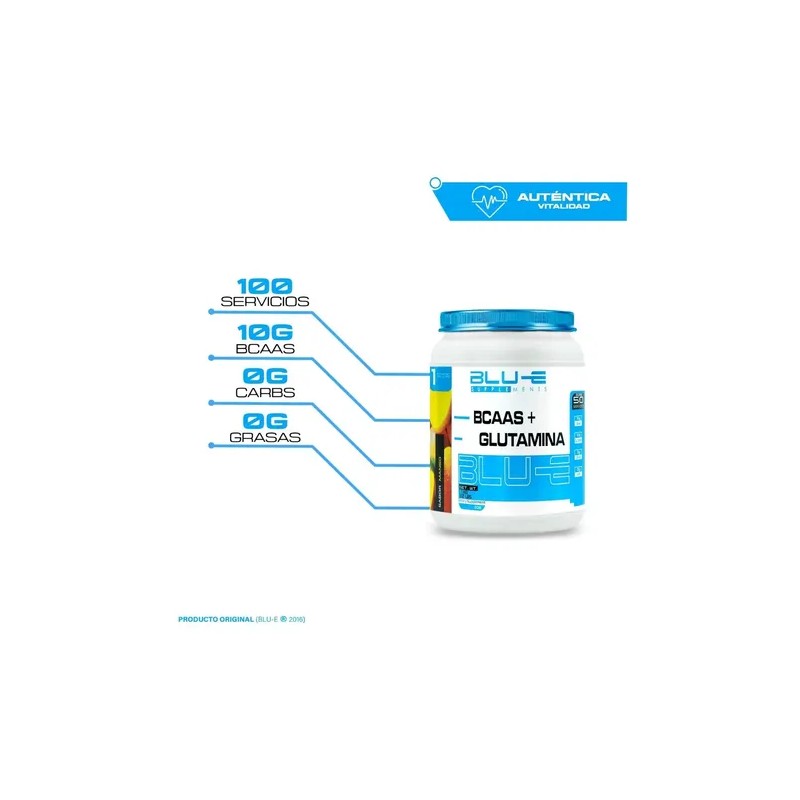 Aminoácidos Bcaas + Glutamina Blu-e 1kg Varios Sabores Full