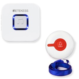 Retekess TH102 Wireless Emergency Call System Emergency Button for Seniors, Father's Day Gift, Home Emergency Call Button with Lanyard and Sticker, for Elderly, Pregnant Women