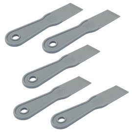 Dijedev 1.5 Inch Plastic Putty Knife Scraper, 5Pcs Flexible Spackle Knife for Spackling, Air Bubble Remover, Sticker Installation, Used for Repairing Walls, Pasting Plaster, Scraping Putty (Grey)