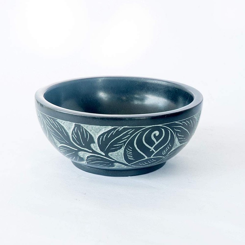 Kaizen Casa Hand Carved Natural Stone Bowl, Smudge Bowl, Stone