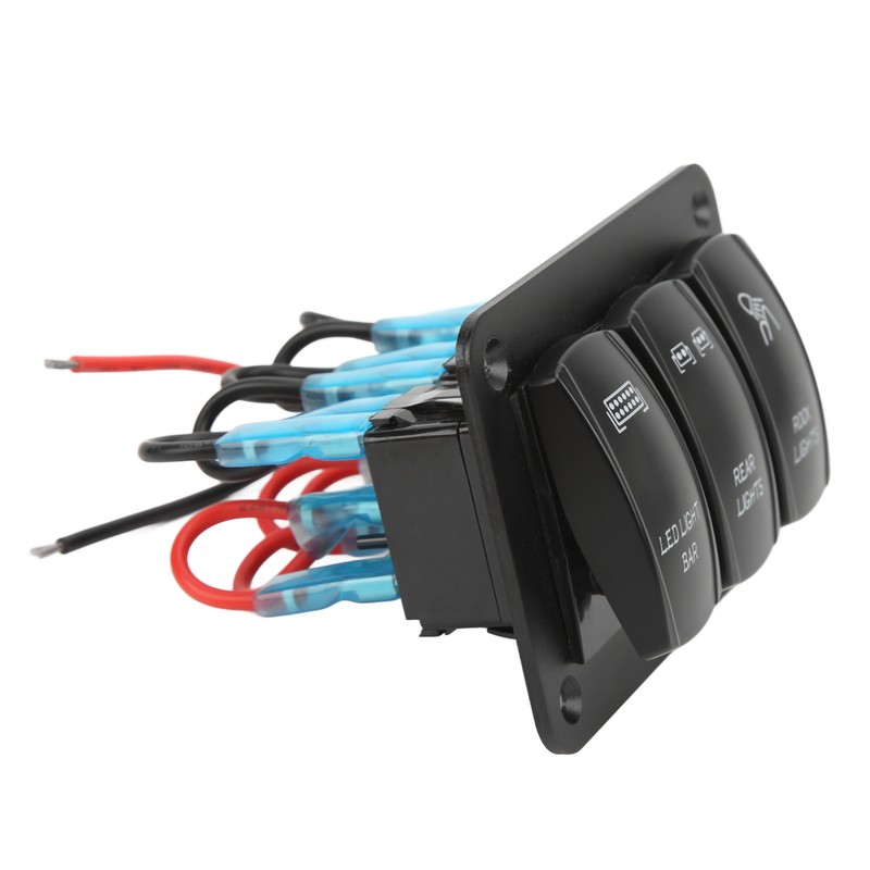 5Pin 3 Gang Rocker Switch Panel Led Light Bar Switch