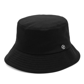 UNDERCONTROL Extra Large Oversized XXL Mega Bucket Hat for Big Head Hand Stitched Steel Label Plain Solid Color Unisex Plus Size Korean UV Protect Sun Hat (Black)