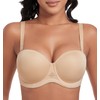 DotVol Women's Full Figure Strapless Bra for Plus Size Underwire