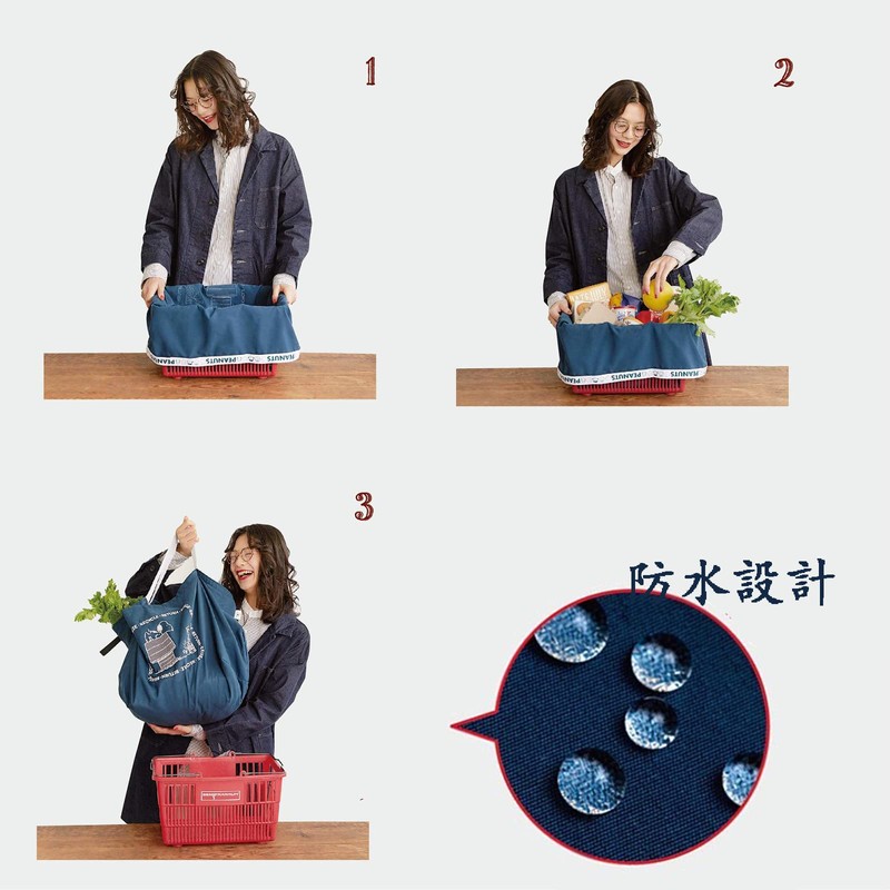 PUTCENDI Snoopy Shopping Bag, Large Capacity, Large Capacity, Waterproof, Durable,
