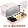 Travel Weekender Bag for Women, Overnight Bag with Shoe Compartment