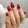 Press on Nails, Pack of 24 Blood Red Sets Medium