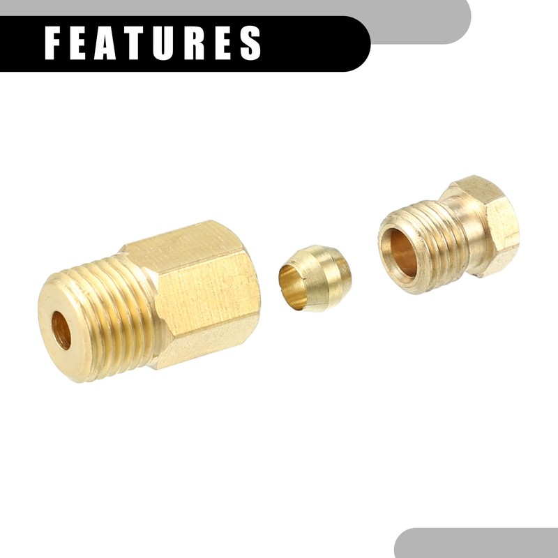 Partuto 1 piece M10 x 1 universal brass fitting compression