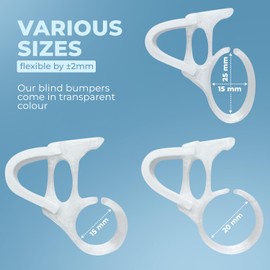 Window Blind Bumper Pack of 4 – Silence Banging Roller Blinds During Windy Days with Ultra-Quiet Bumpers (15mm x 25mm)