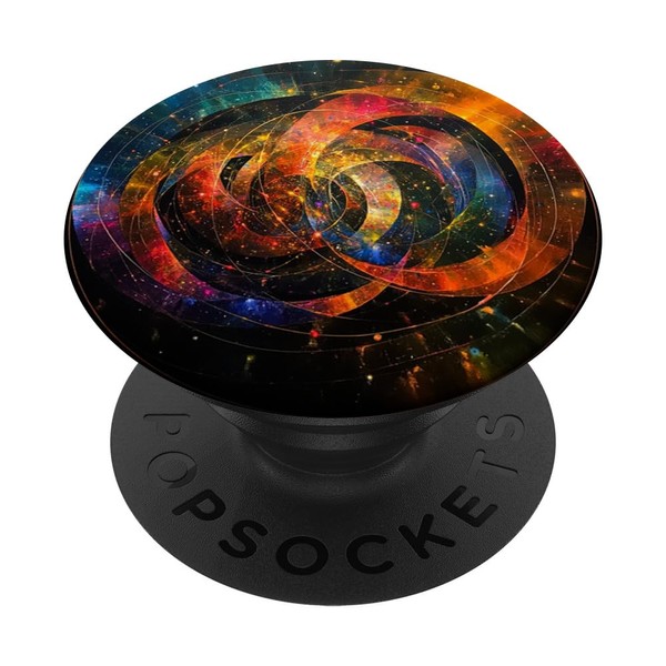 Photonen-inspirierte abstrakte Kreise, kosmische Schönheit PopSockets Klebender PopGrip