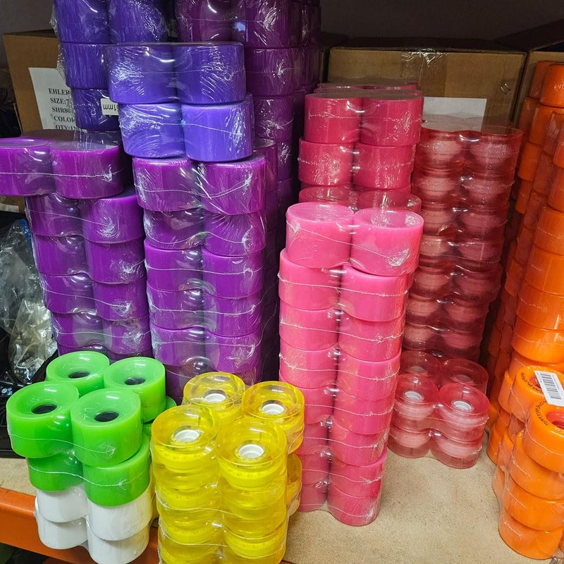 Generic 70mm Gel Soft Longboard Skateboard Blank Wheels (Solid Pink)