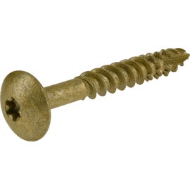 Power Pro 47866 Lag Screws, 1/4" x 1-1/2", Star Drive Construction Lag Screws, Rust Resistant, Ceramic Coated Bronze, 1lb Box, 75 pcs