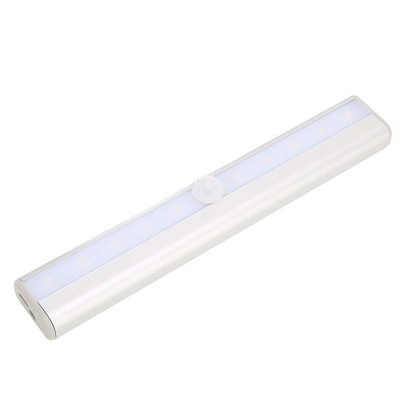 Motion Sensor Light Warm Light 10 LEDs Rechargeable Induction Night