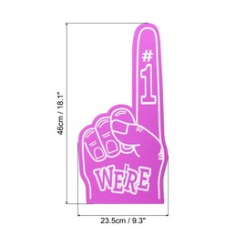 PATIKIL Giant Foam Finger 18 Inch, 3 Pcs Number 1 Foam Hand EVA Foam Finger Cheerleading Accessories for Sports Events Baseball Basketball Soccer Games, Pink