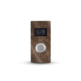 MightySkins Glossy Glitter Skin Compatible with Ring Video Doorbell (2nd Generation) - Brown Linen | Protective, Durable High-Gloss Glitter Finish | Easy to Apply