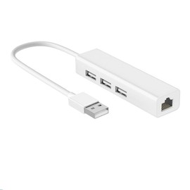 USB 3.0 Ethernet Adapter, 3-Port USB 3.0 Hub Adapter with Gigabit 1000/M RJ45 USB LAN Mac and PC