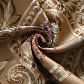 ToRhine Jacquard Vintage Throw Pillows Covers Floral Embroidered Cushion Cover for Sofa Home Decor Euro Retro Classic Pillowcase (Coffee, 19x19in (Pillow Cover Only))