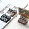 SHIDXIB 6Pcs Black and Brown Wood Typewriter Message Holder Business