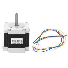 ASHATA Nema 23 Stepper Motor, Stepper Motor 3D Printer Accessories with 4 Pin Cable, for 3D printers/medical/textile/packaging machinery, etc.23HS5628 6.35mm/8mm(Shaft diameter 6.35mm)