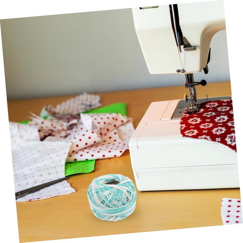 Tofficu Multi-Function Embroidery Thread Kit 12 Rolls Cotton Yarn for