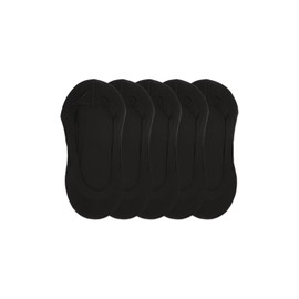 MeMoi Women's 5 Pair Pack Fine Edge Nylon No Show Liner Socks Nude One Size