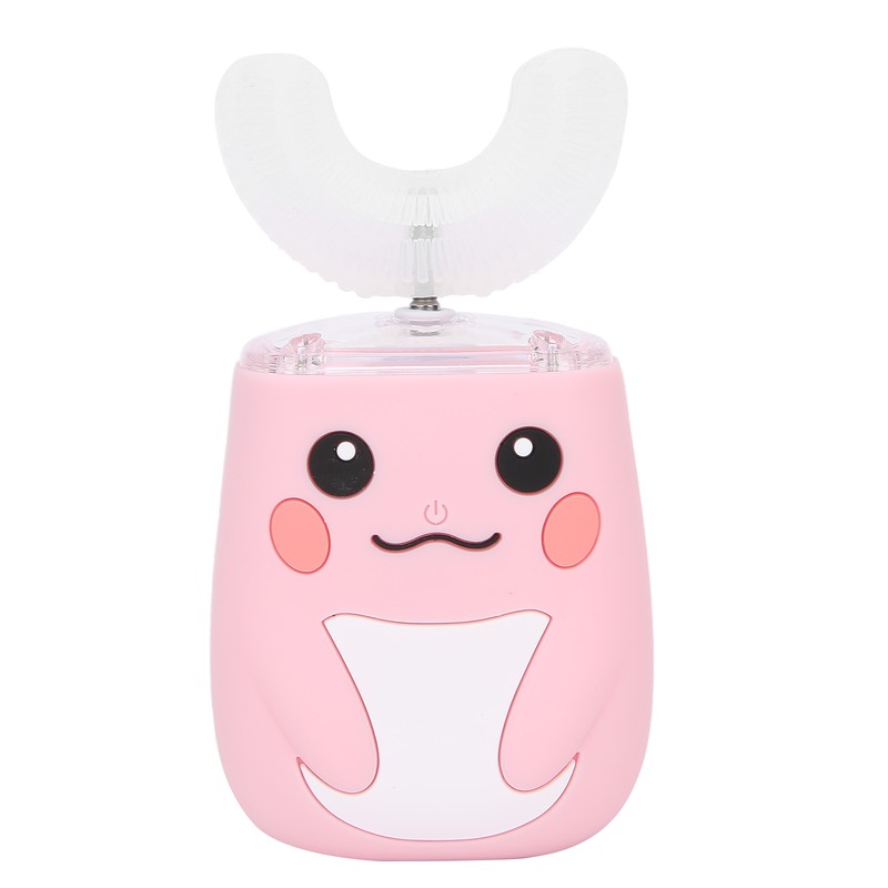 Children Electric Toothbrush Teeth Cleaning Massage UShape Waterproof Automatic Toothbrush(Pink