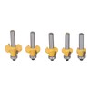 5 Pcs Round Over Router Bit 8mm Shank Carbide Corner