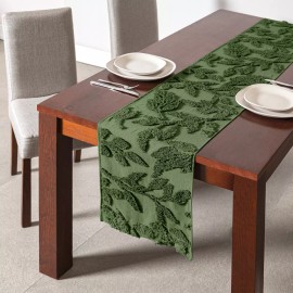 Vianney Camino De Mesa Vianney Mumbai Olivo Textura 230x38cm