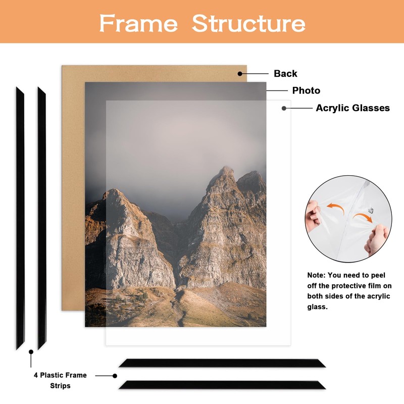 kollyseek 3 Pack Din A4(21x29.7cm) Picture Frame Modern Photo Frame